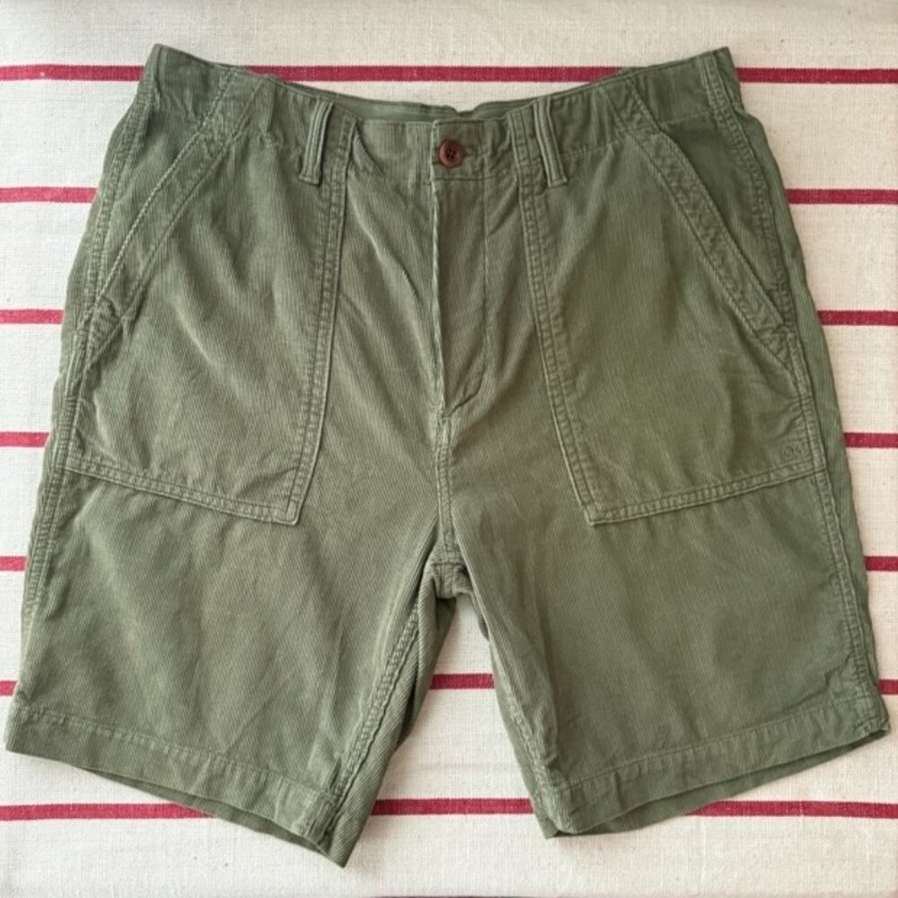 Outerknown Seventyseven Cord Utility Shorts - Size 32 - Olive